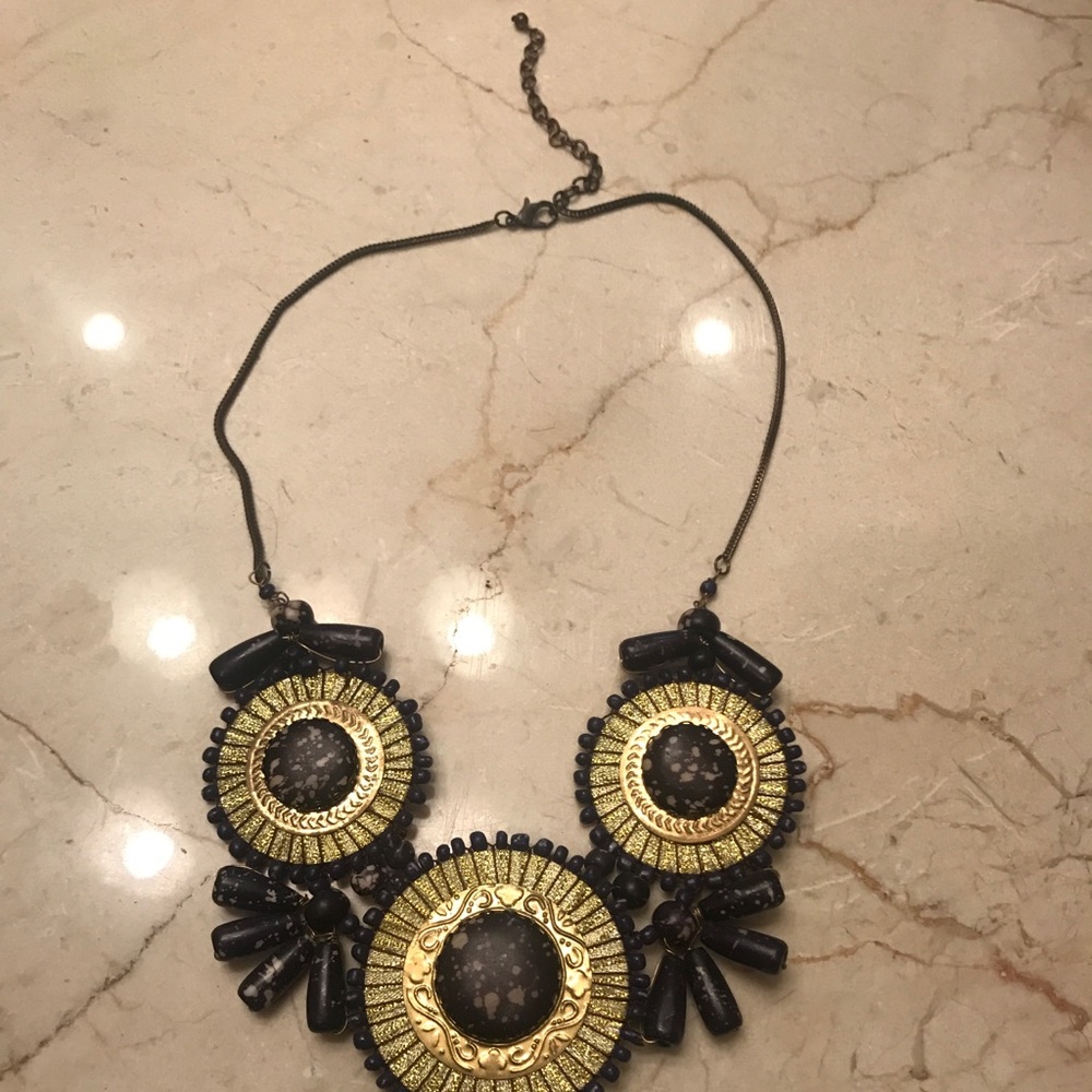 Purple and gold necklace